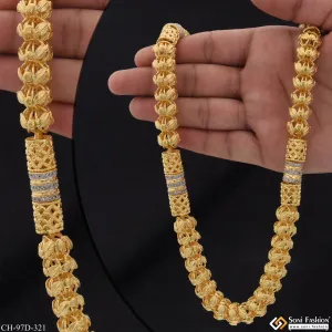 1 Gram Gold Plated Sophisticated Design Rajwadi Chain for Men - Style D321