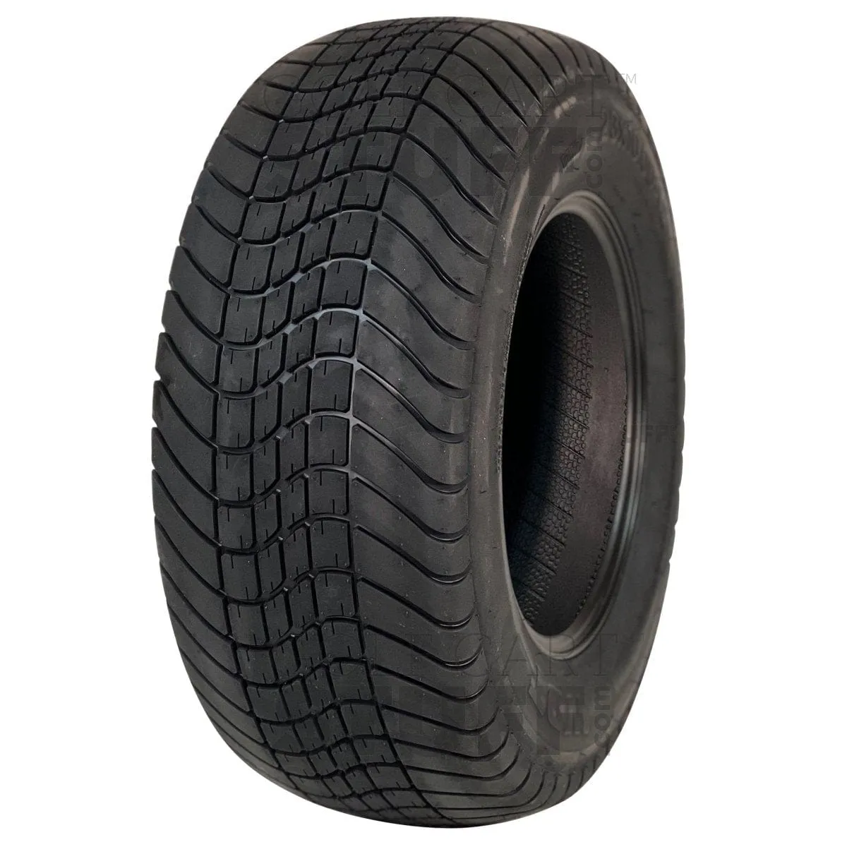12" Godfather Gloss Black Golf Cart Wheels and DOT Approved Street Turf Tires Combo - Set of 4