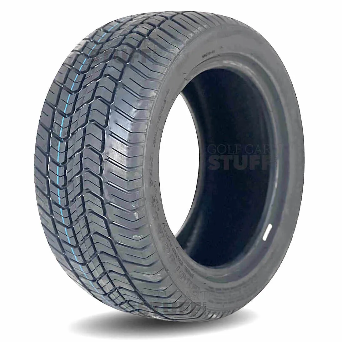 12" Godfather Gloss Black Golf Cart Wheels and DOT Approved Street Turf Tires Combo - Set of 4