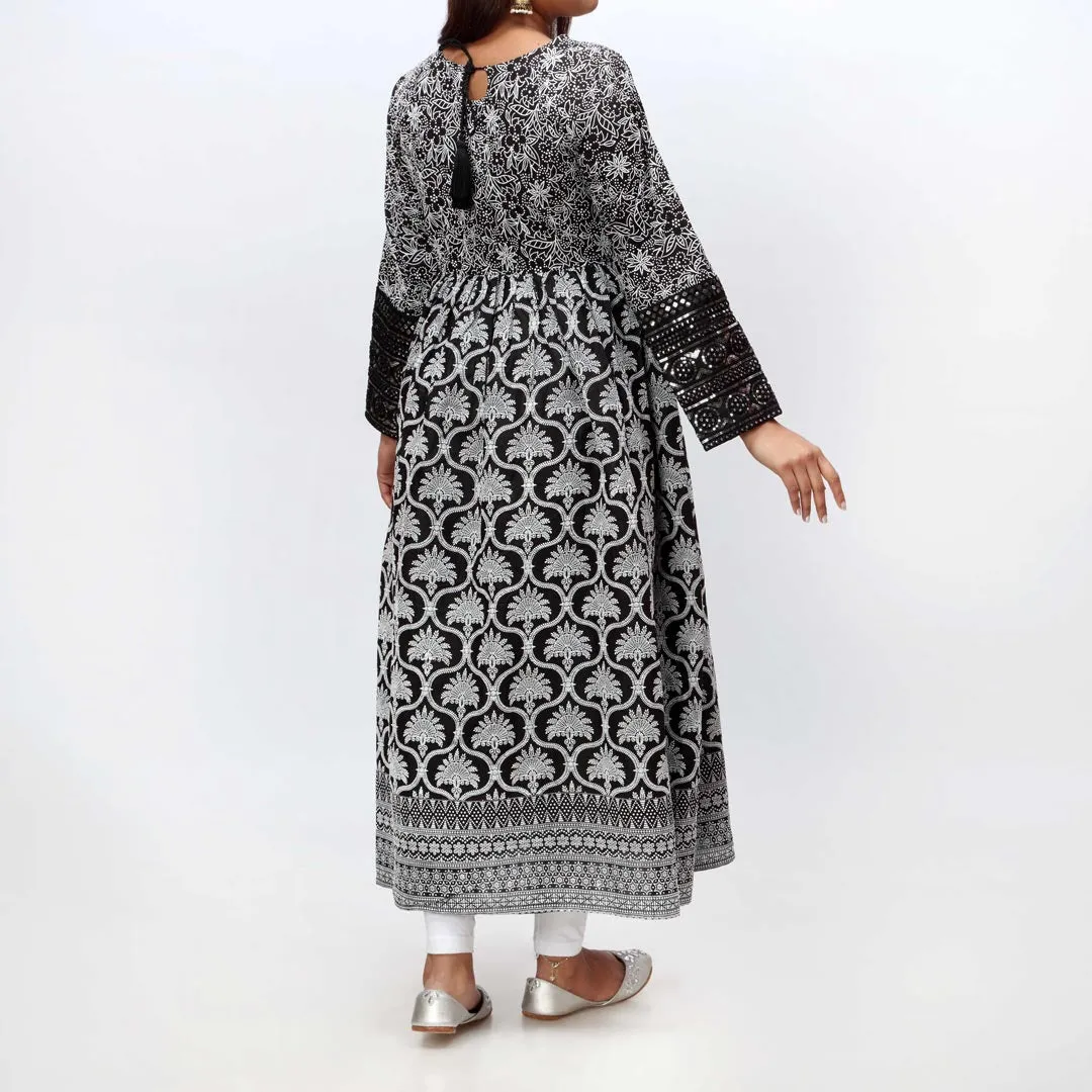 1PC-Embroidered Cambric Shirt PS4002