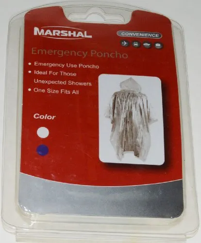 2 Emergency Poncho Available in 2 Color By Marshal (Blue)