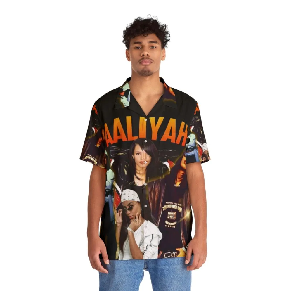 Aaliyah Vintage 90s Hawaiian Shirt - Retro R&B Music Inspired