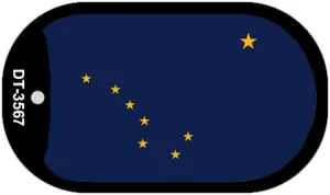 Alaska State Flag Metal Novelty Dog Tag Necklace DT-3567