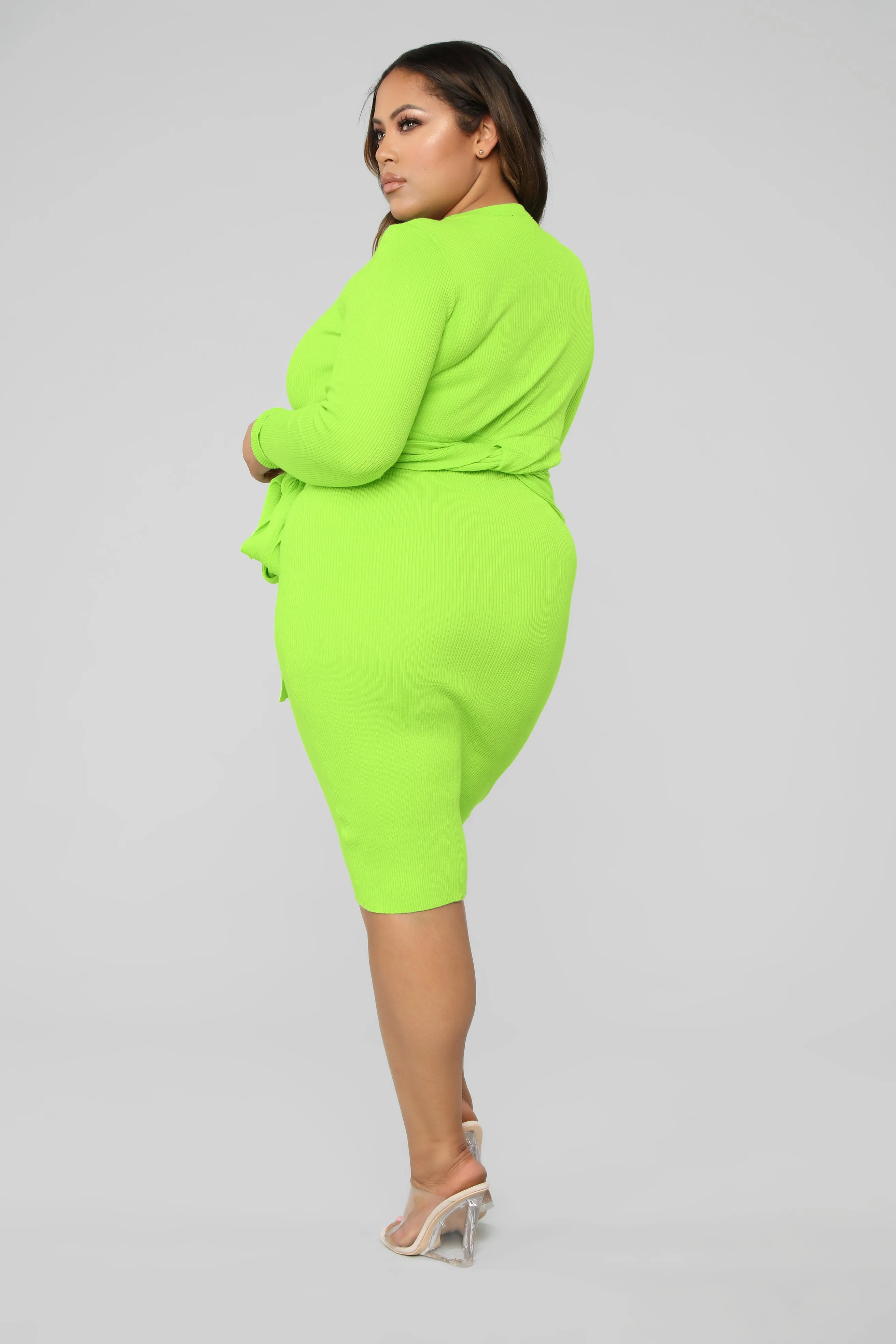 Are You Listening Sweater Midi Dress - Mint