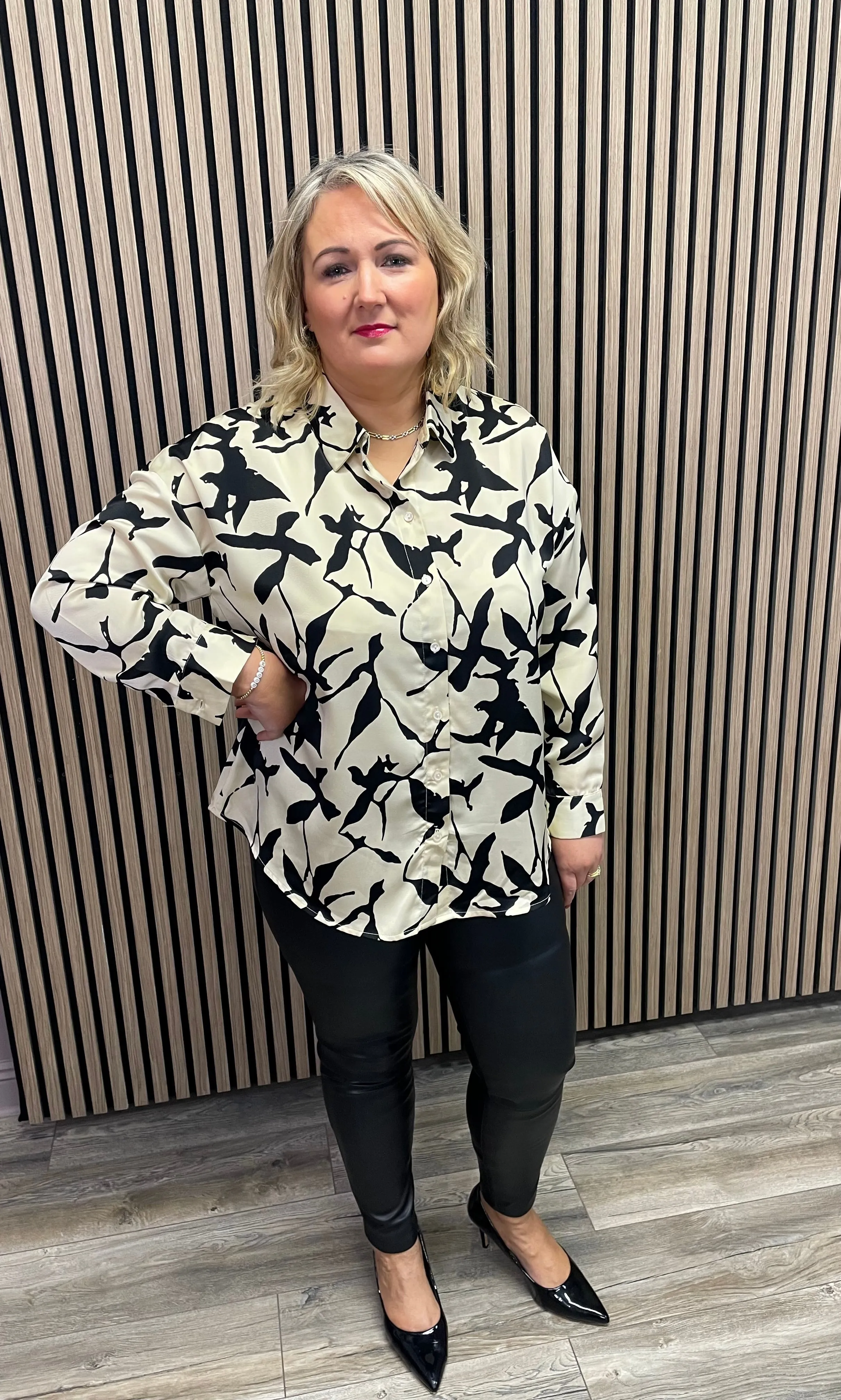 ASTRID SHIRT (BIRCH/BLACK)