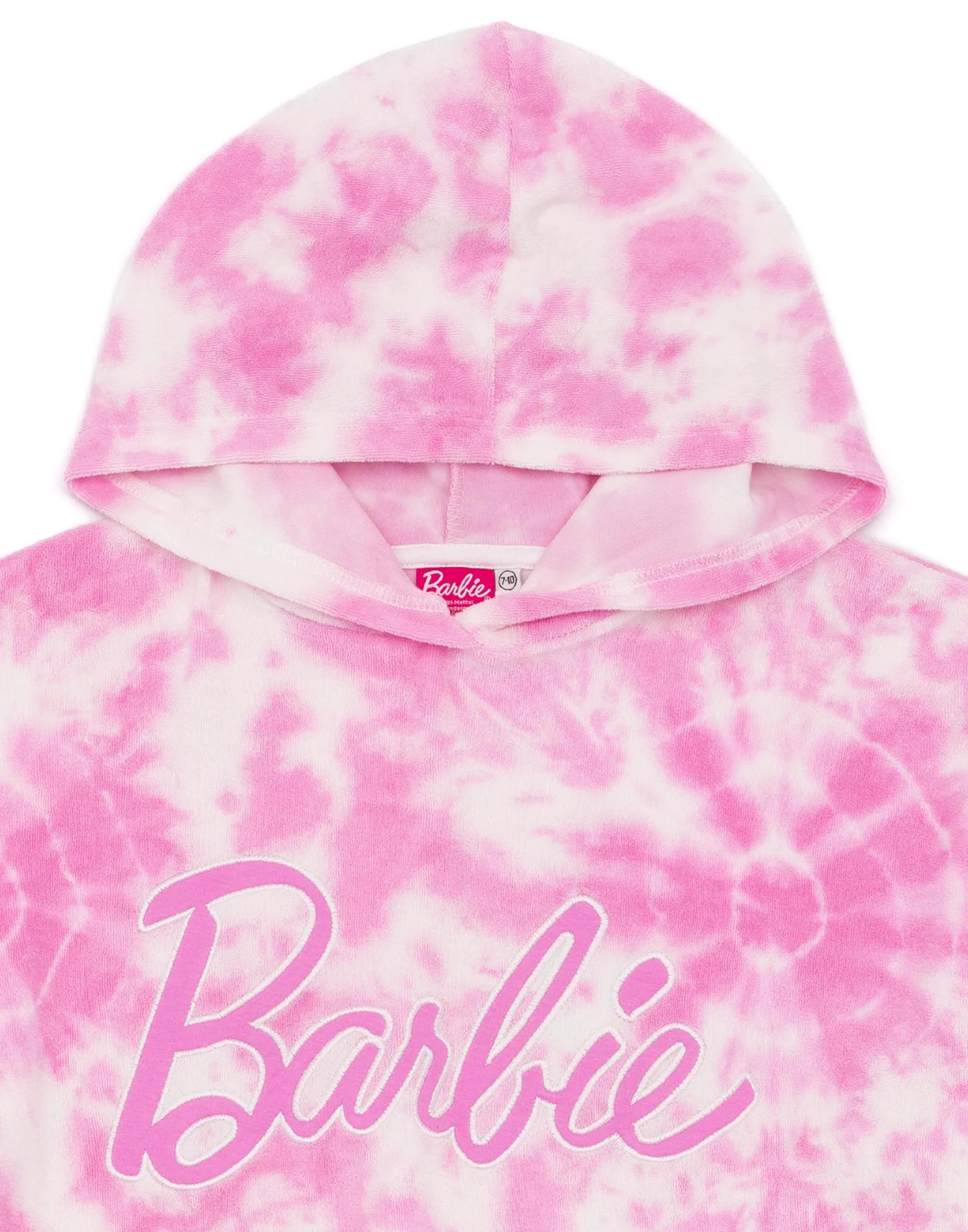 Barbie Girls Pink Tie Dye Towel Poncho Beach Cover Up