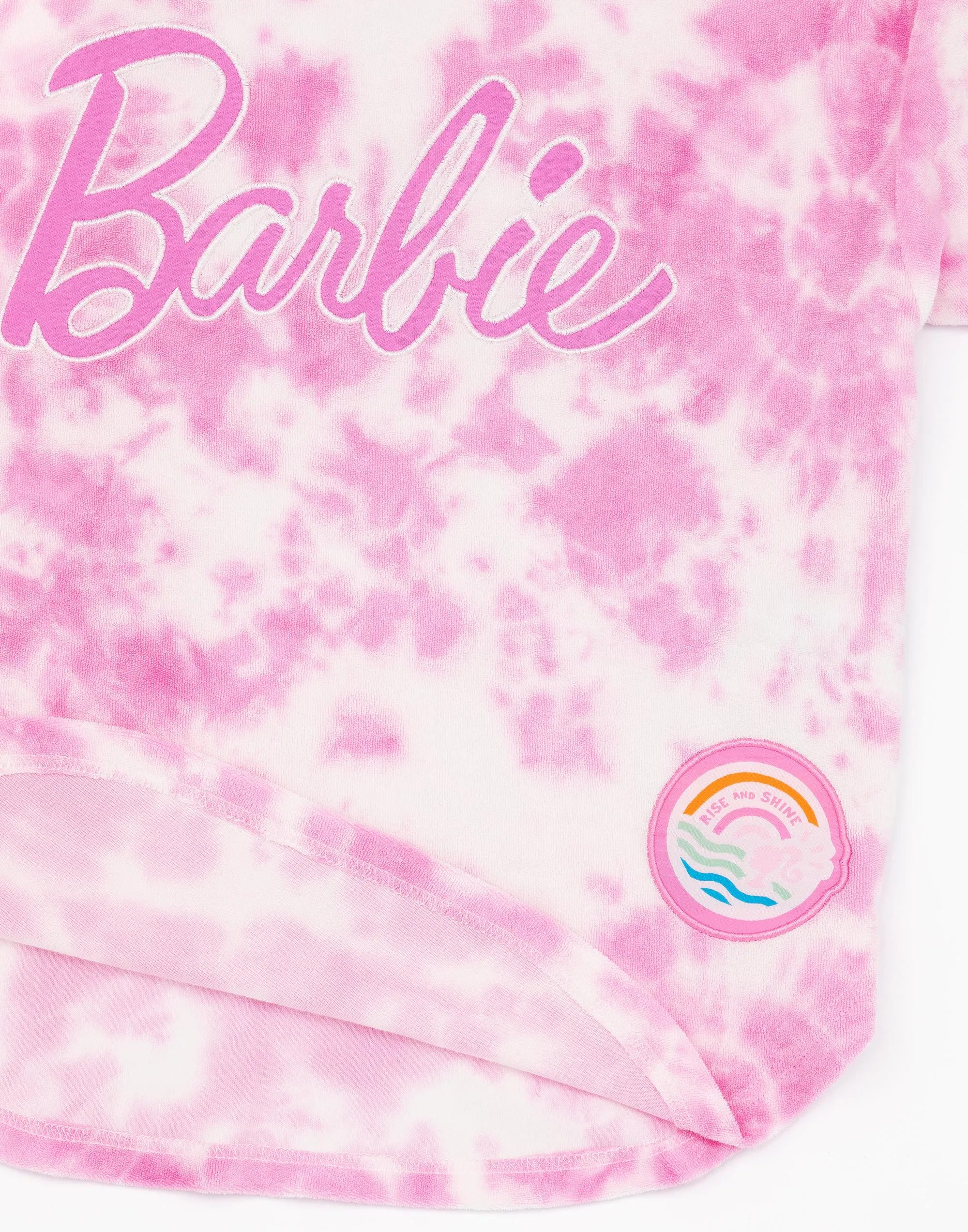 Barbie Girls Pink Tie Dye Towel Poncho Beach Cover Up