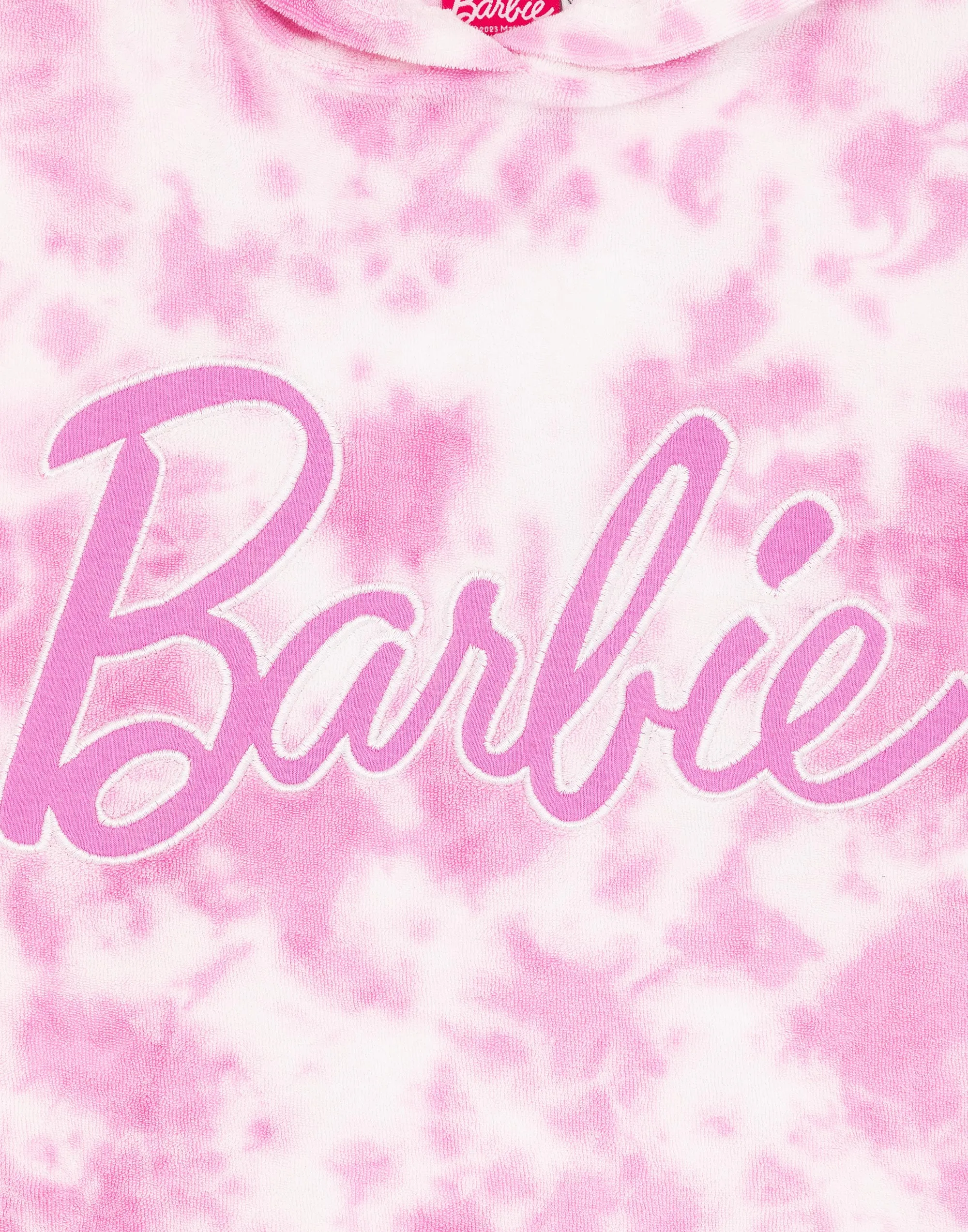 Barbie Girls Pink Tie Dye Towel Poncho Beach Cover Up