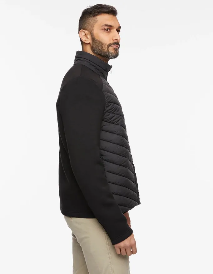 Bernardo Mens Neoprene Puffer Combo Jacket