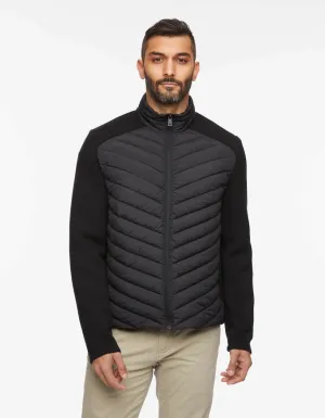 Bernardo Mens Neoprene Puffer Combo Jacket