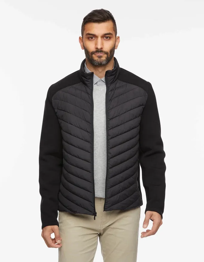 Bernardo Mens Neoprene Puffer Combo Jacket