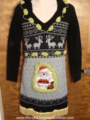 Black and Grey Nordic Christmas Dress