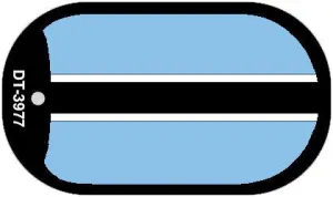 Botswana Flag Scroll Metal Novelty Dog Tag Necklace DT-3977