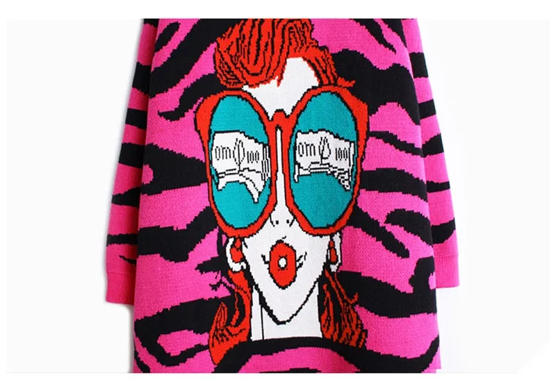 'Charle's Wonder' Zebra Print Jumper Dress