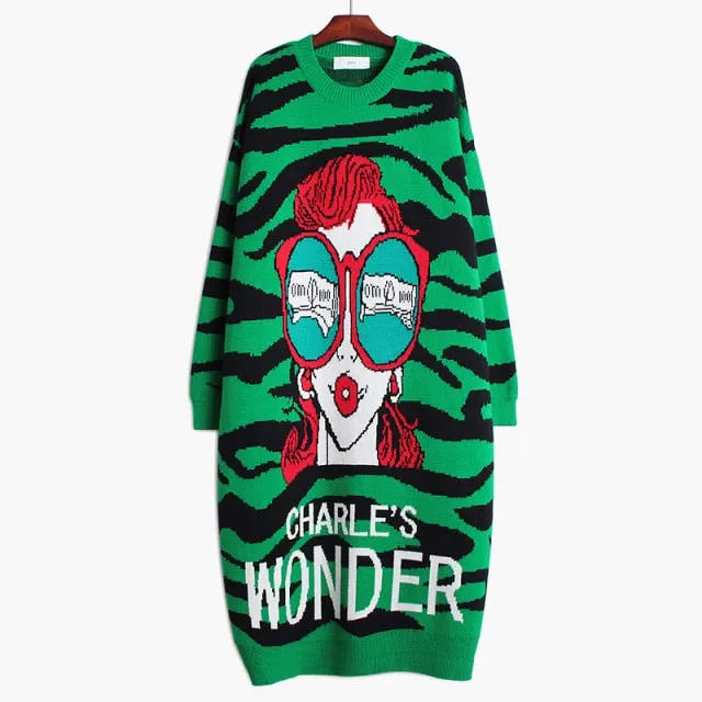 'Charle's Wonder' Zebra Print Jumper Dress