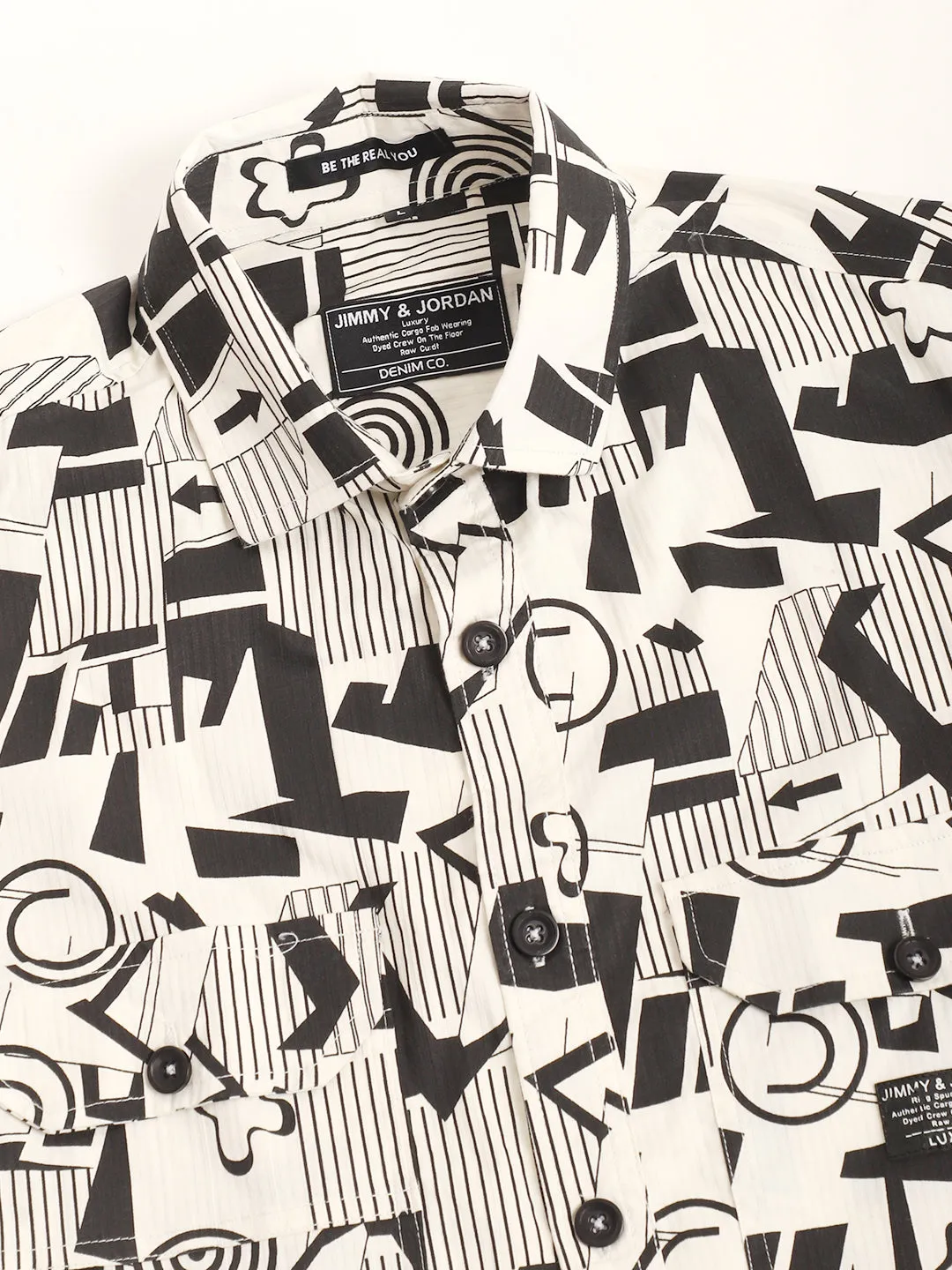 Chess Codd Black Combine Print Full Sleeve Shirt