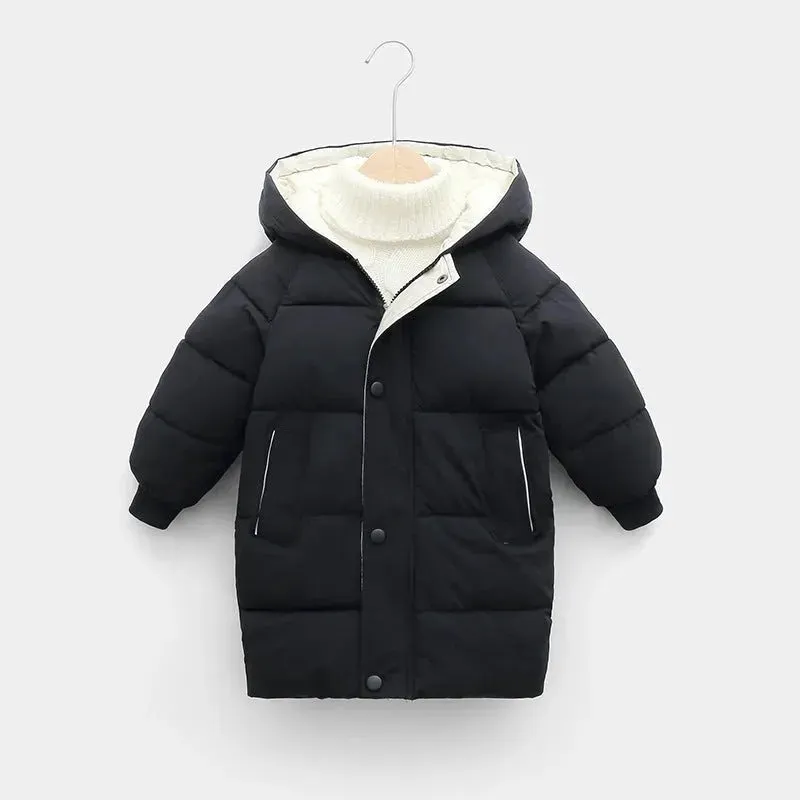 Children Winter Puffer Hoodie Windproof Jacket kids