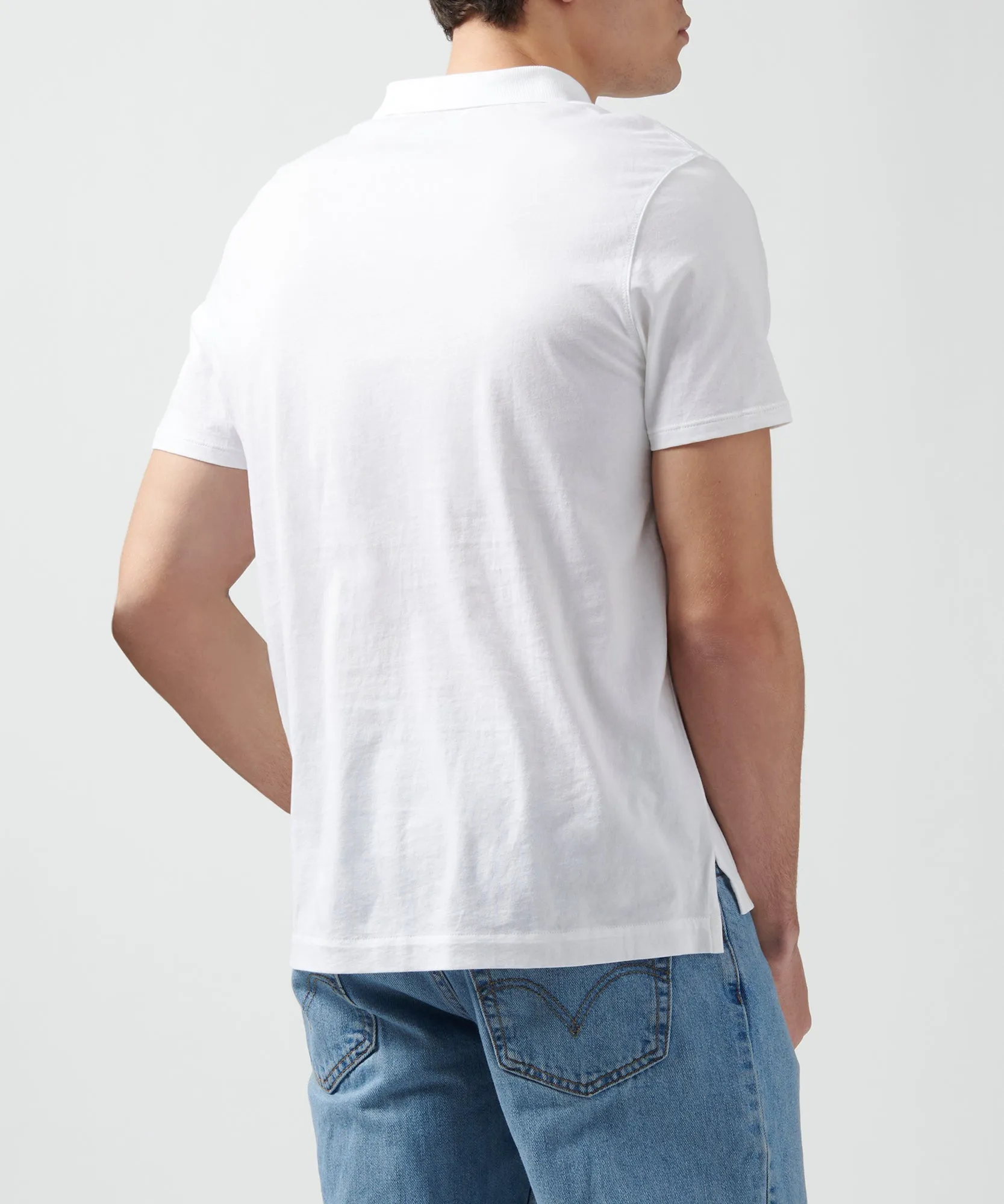 Classic Jersey Polo - White