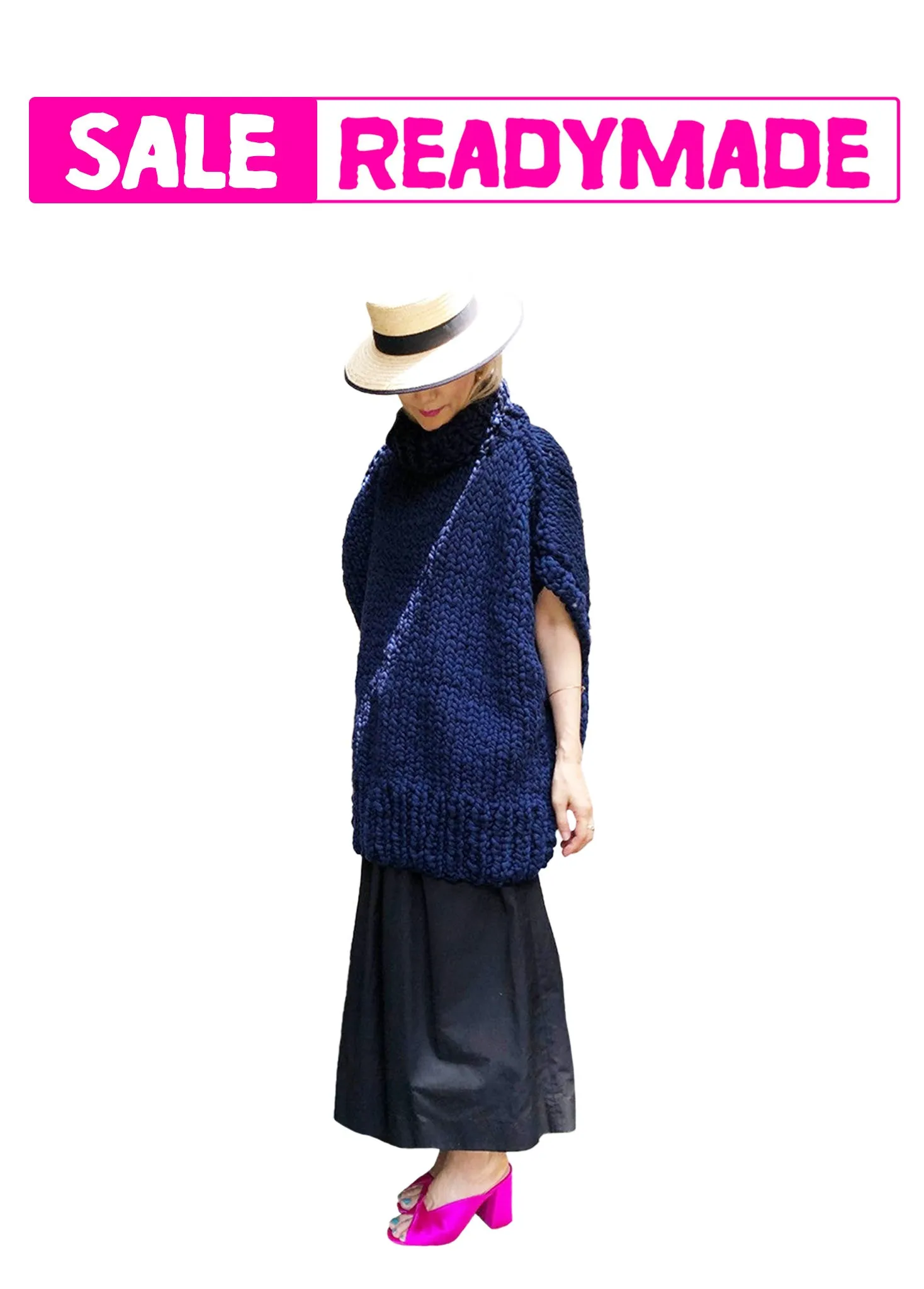 CLEARANCE SALE! READYMADE-Poncho - Merino-SALE
