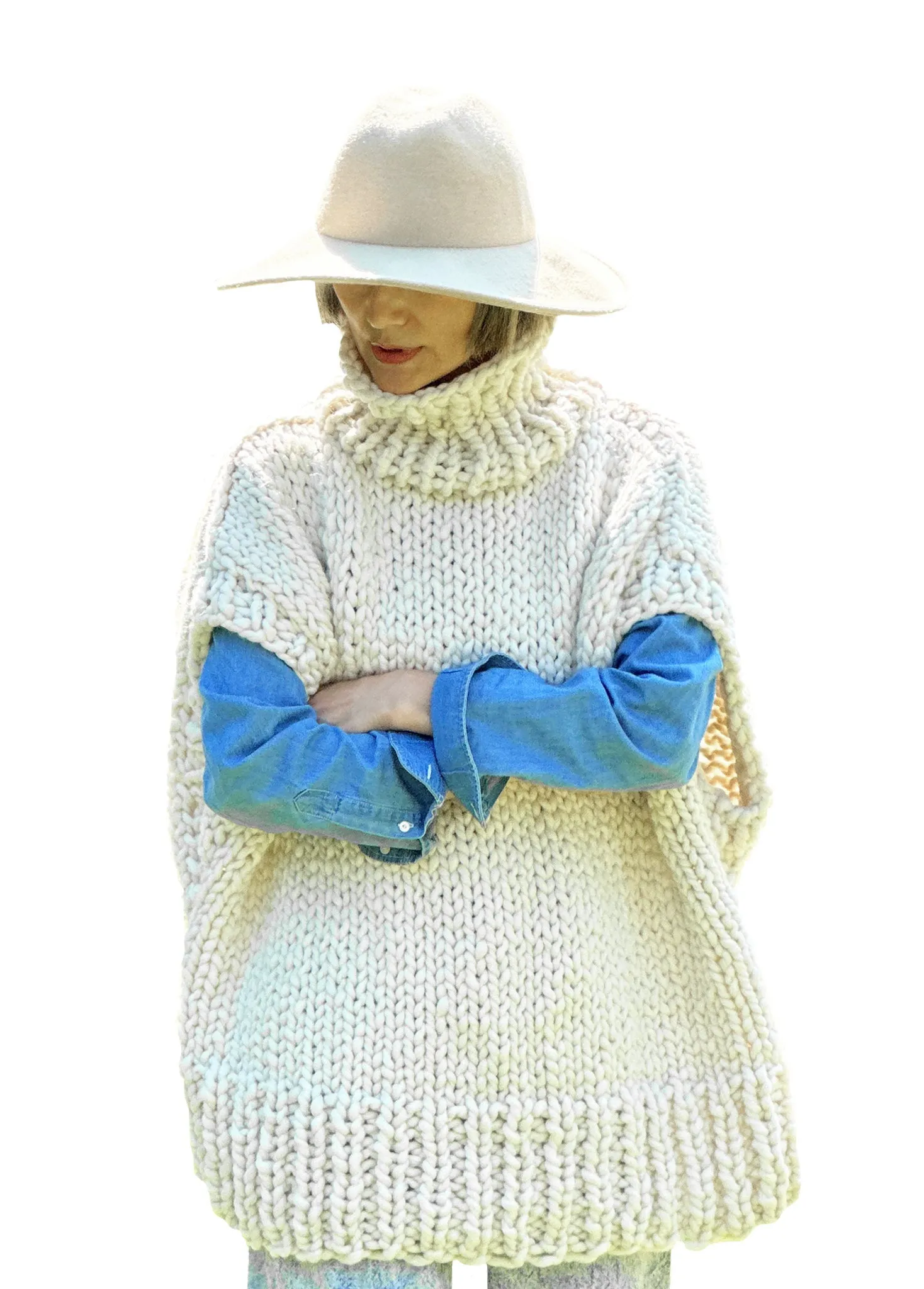 CLEARANCE SALE! READYMADE-Poncho - Merino-SALE
