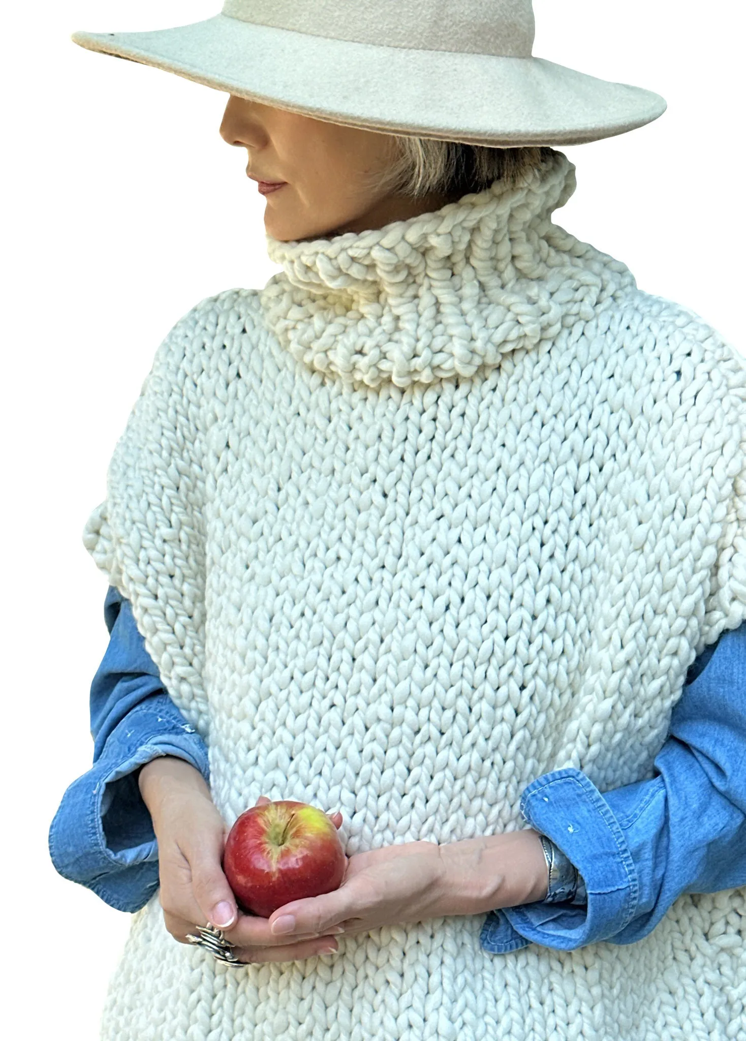 CLEARANCE SALE! READYMADE-Poncho - Merino-SALE