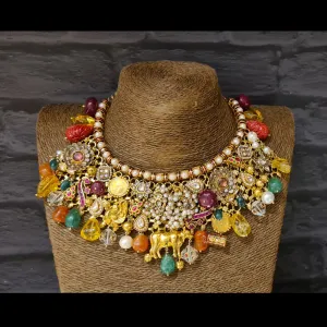 Clustered Charm Statement Necklace