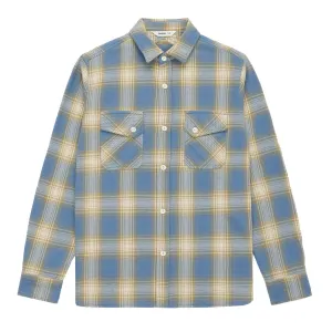 Crosscut Flannel Shirt - Powder Blue Plaid