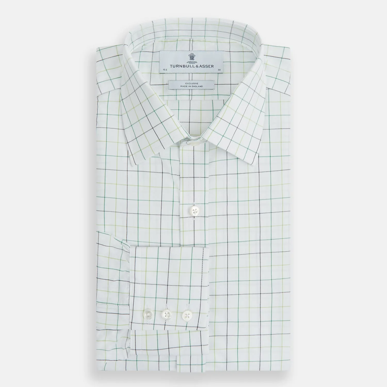 Dark Green Grid Check Mayfair Shirt