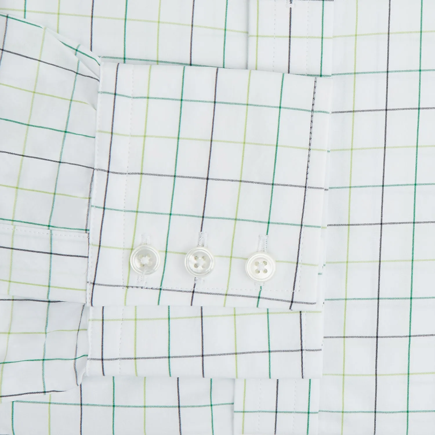 Dark Green Grid Check Mayfair Shirt
