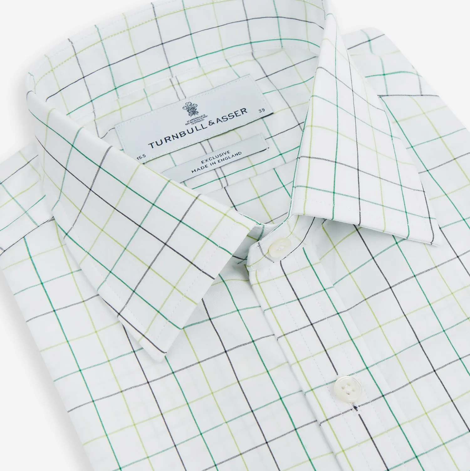 Dark Green Grid Check Mayfair Shirt