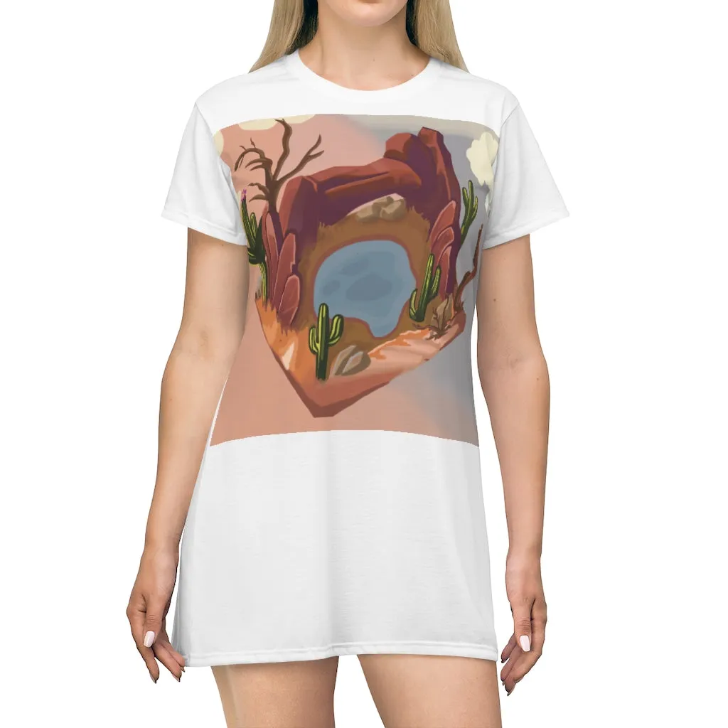 Desert All Over Print T-Shirt Dress