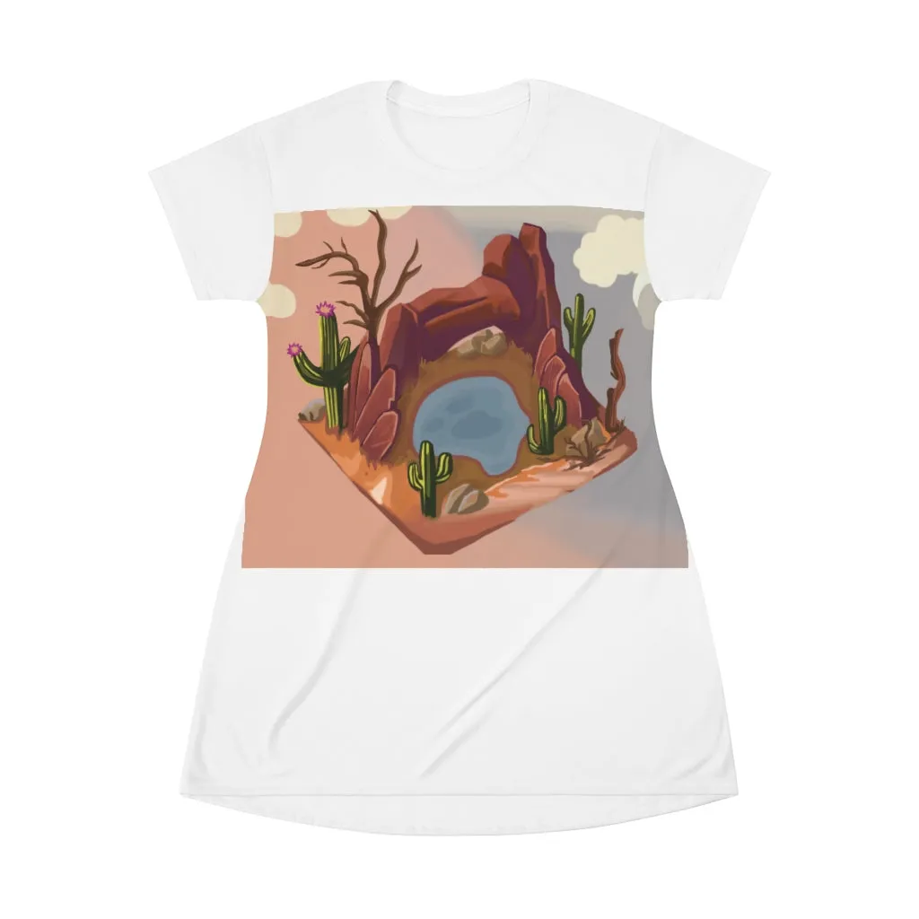 Desert All Over Print T-Shirt Dress