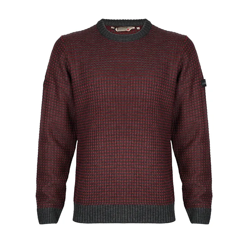 Dissident Austin crew neck jumper in Red Mahogany