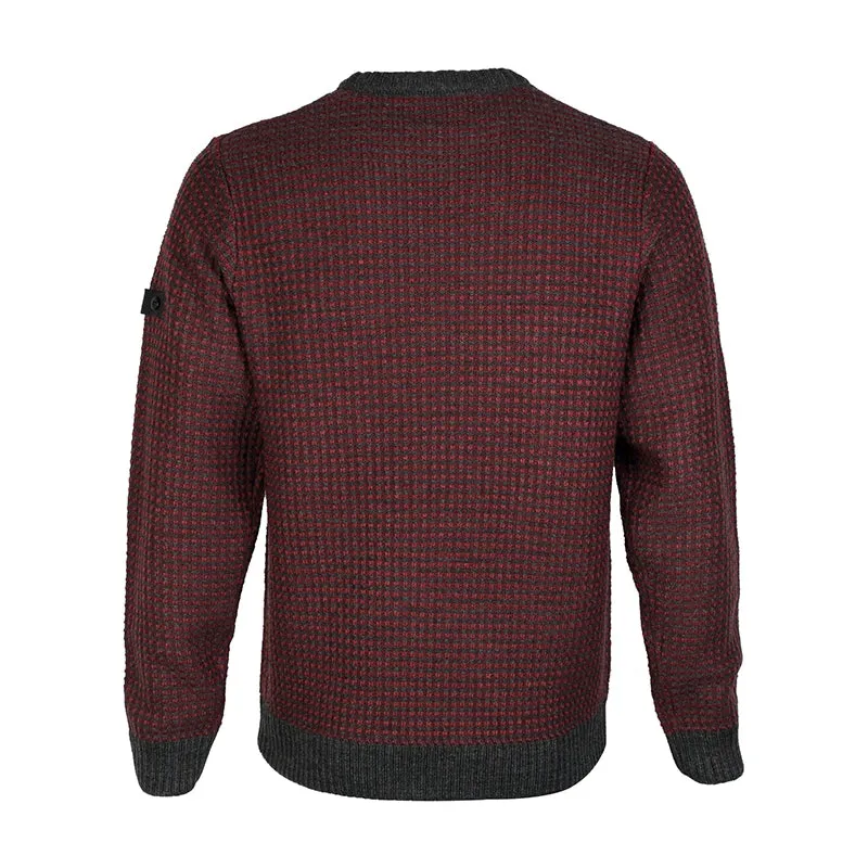 Dissident Austin crew neck jumper in Red Mahogany