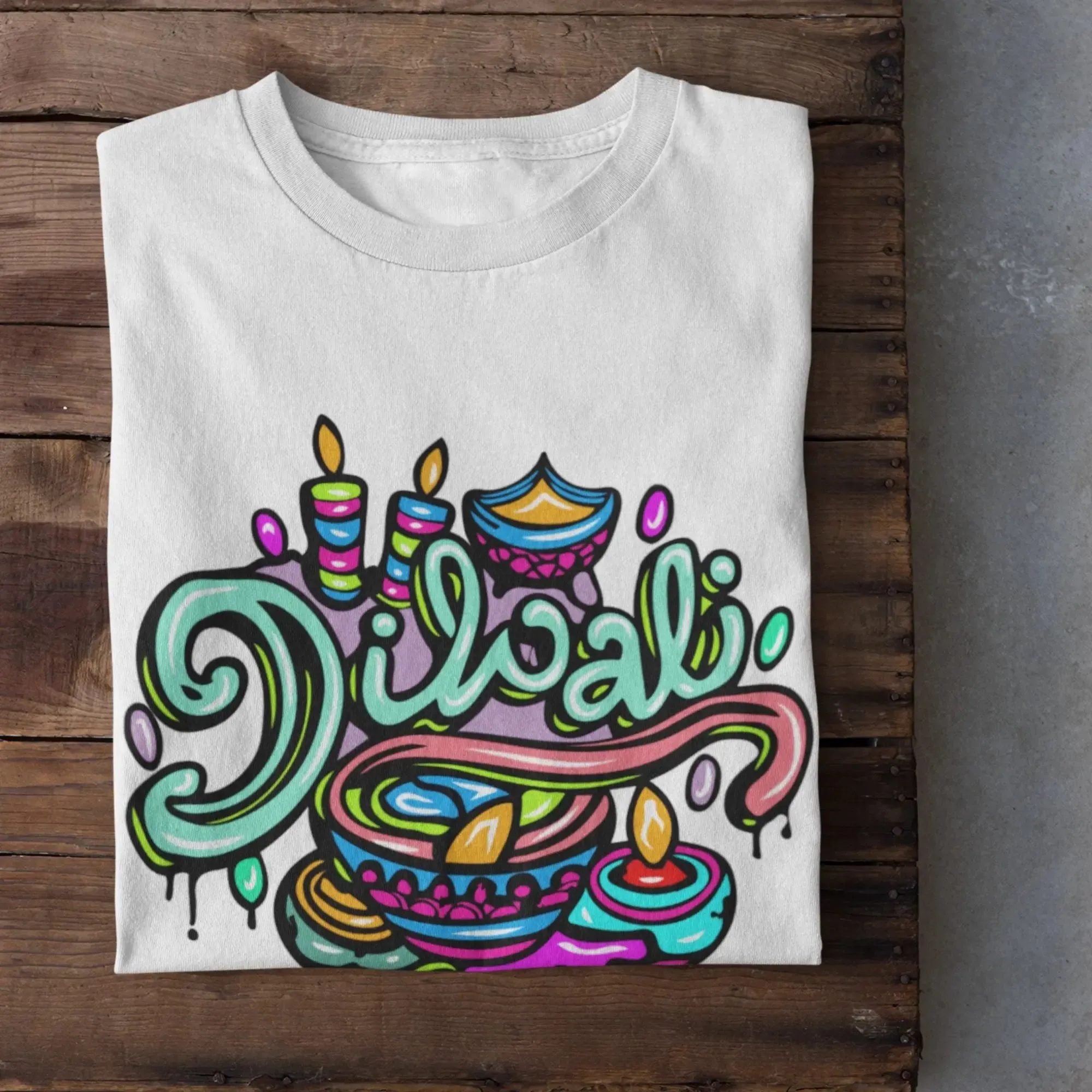 Diwali Round Neck Half Sleeve Classic T-Shirt