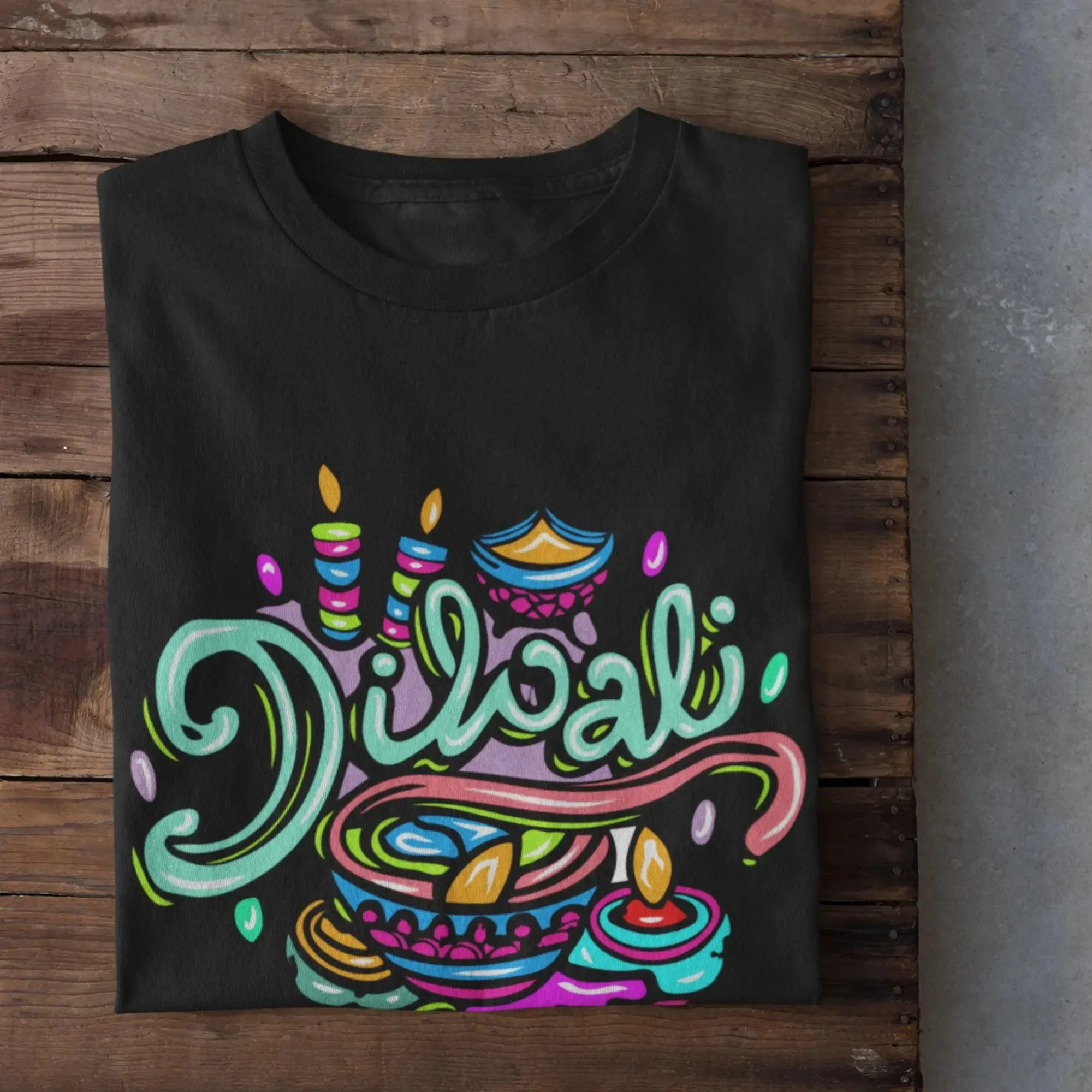 Diwali Round Neck Half Sleeve Classic T-Shirt