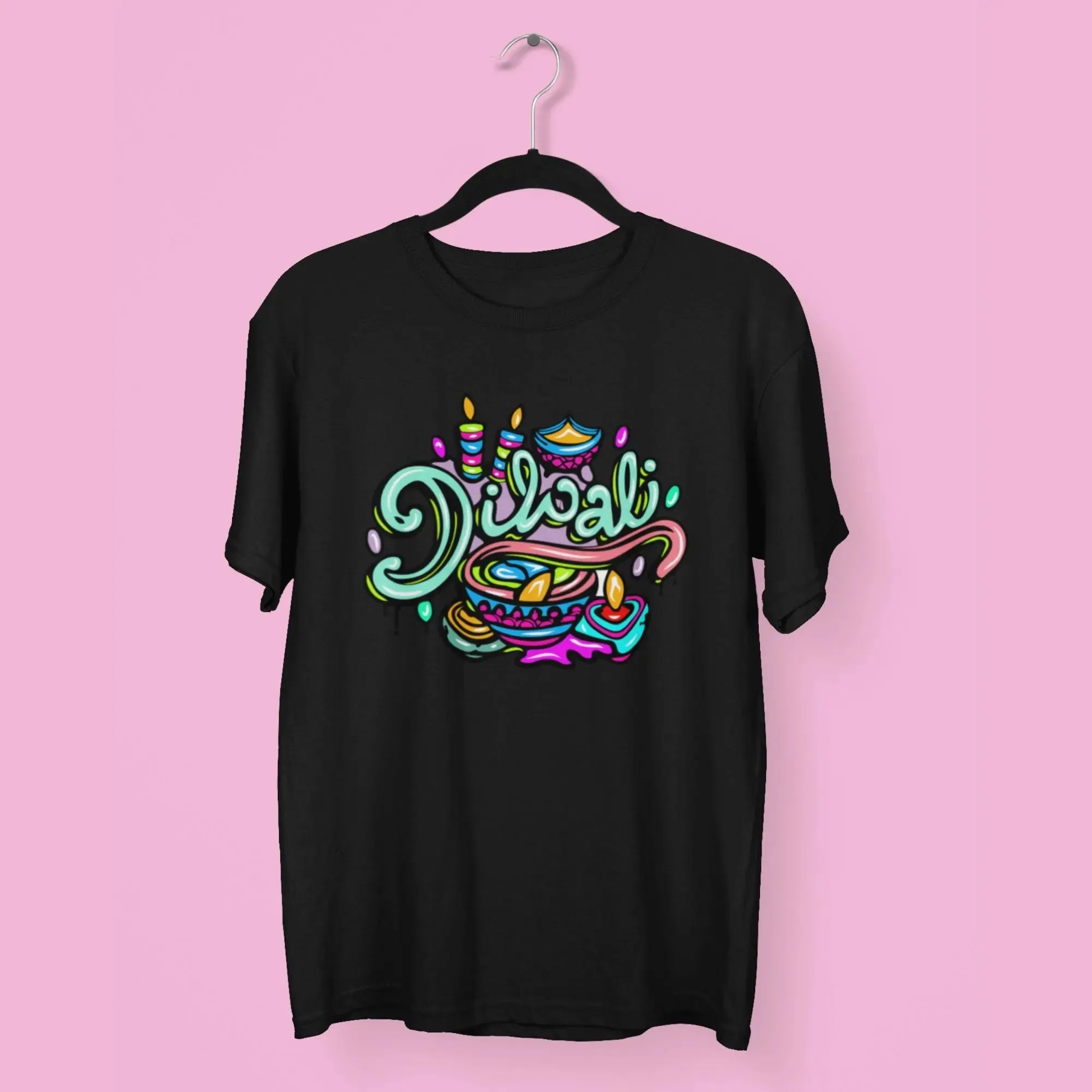 Diwali Round Neck Half Sleeve Classic T-Shirt
