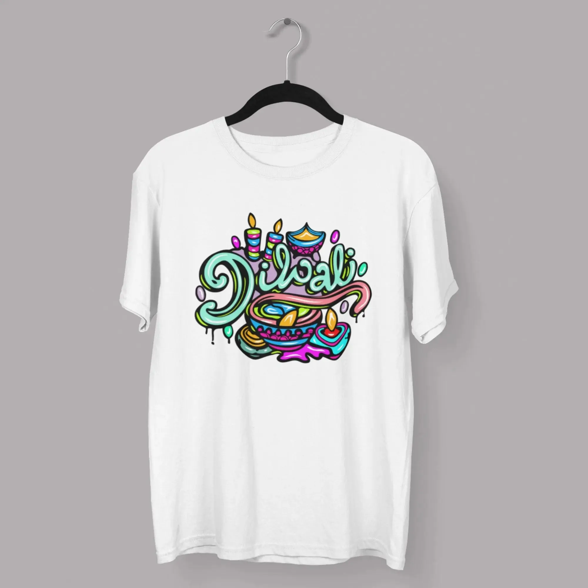 Diwali Round Neck Half Sleeve Classic T-Shirt