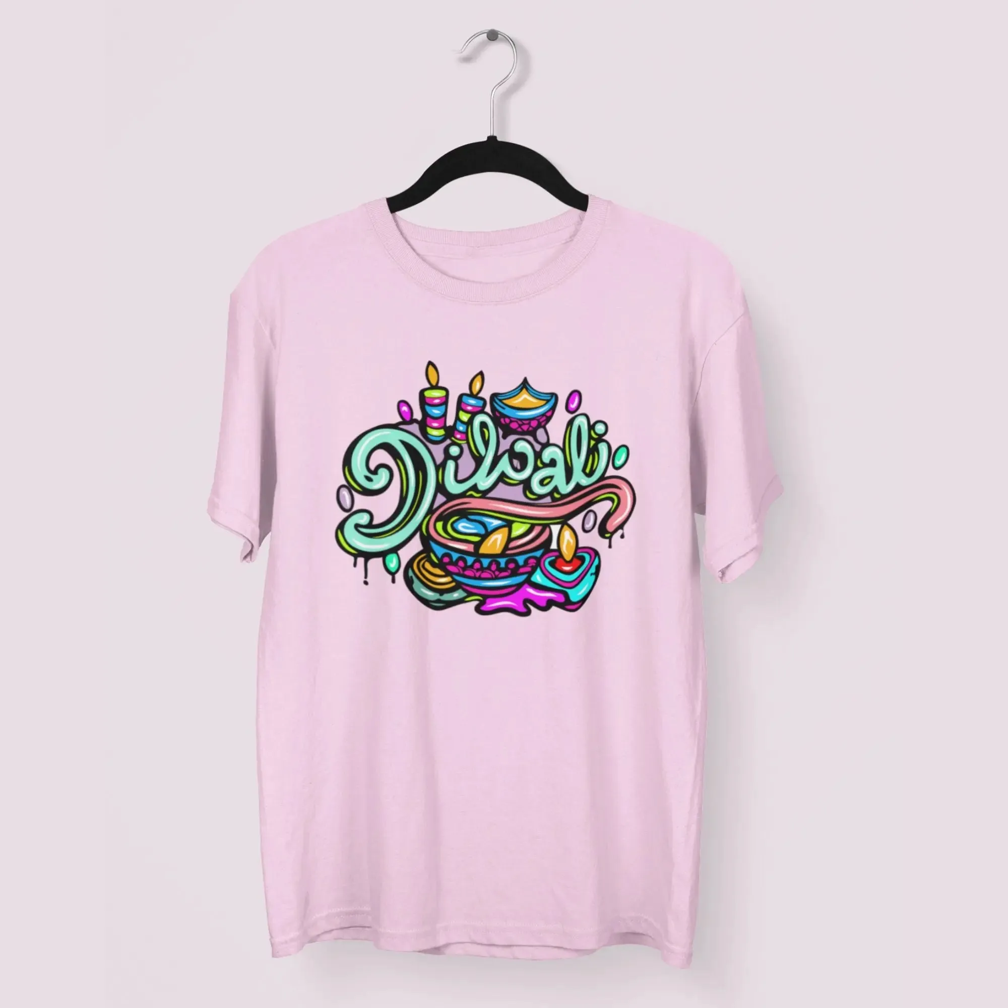 Diwali Round Neck Half Sleeve Classic T-Shirt