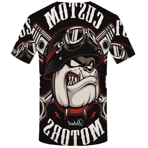Dog T shirts Men Military Tshirt Anime Animal Tshirts Casual Short Sleeve