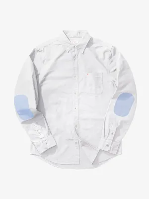 Elbow Patches Oxford Fabric Button-Down Shirt