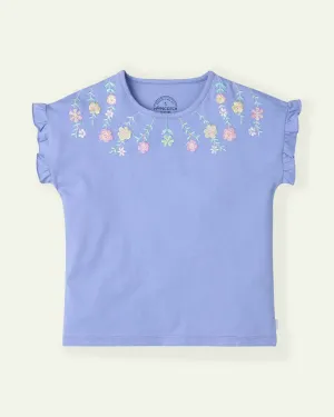Embroidered Lilac T-Shirt