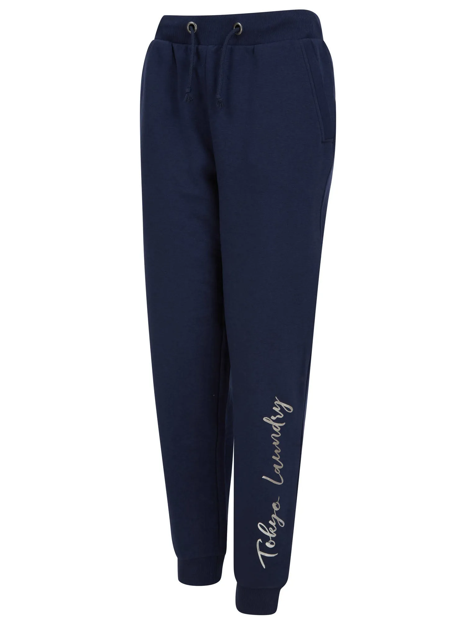 Florence Cuffed Joggers with Foil Motif in Peacoat - Tokyo Laundry