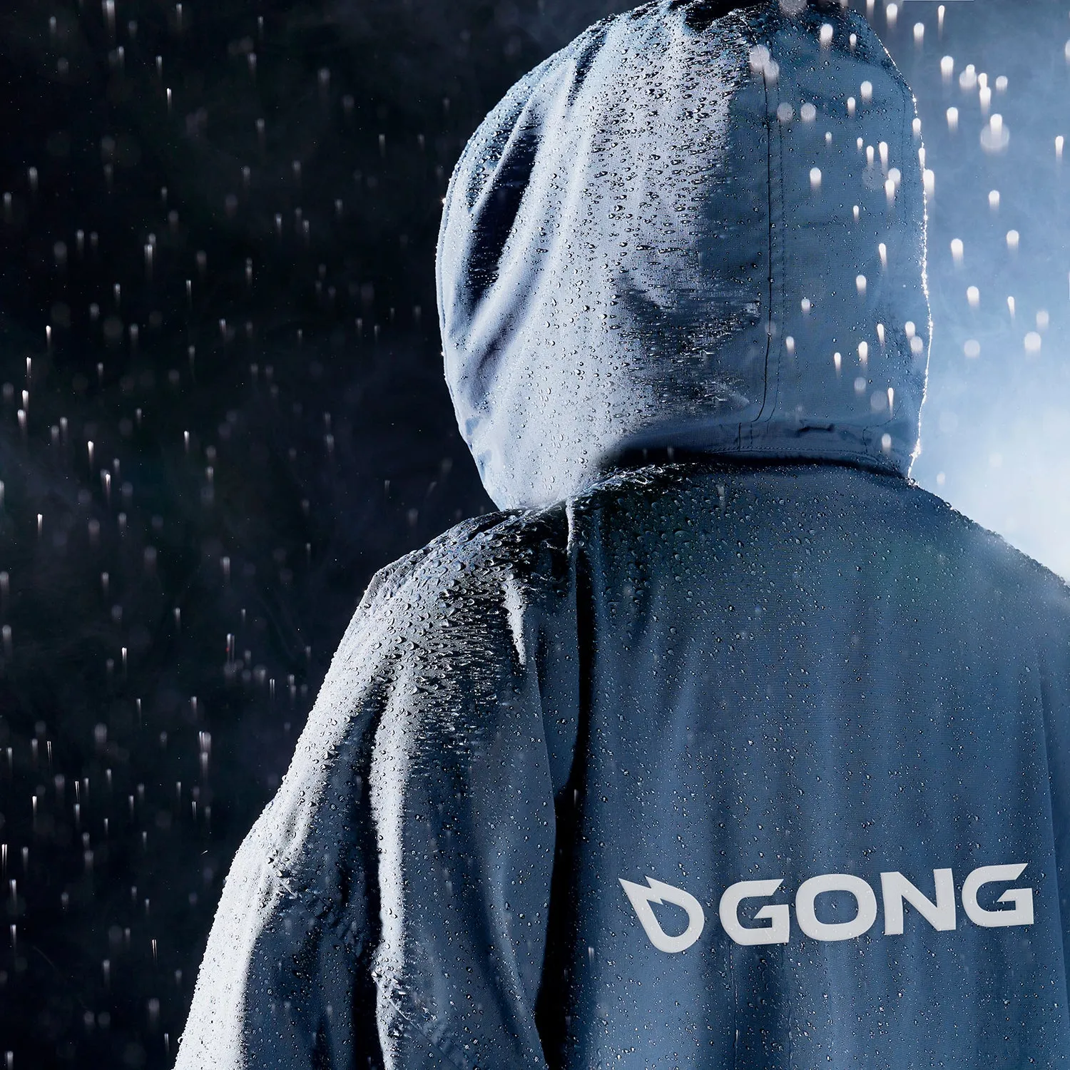 GONG | Poncho Imperméable Noir