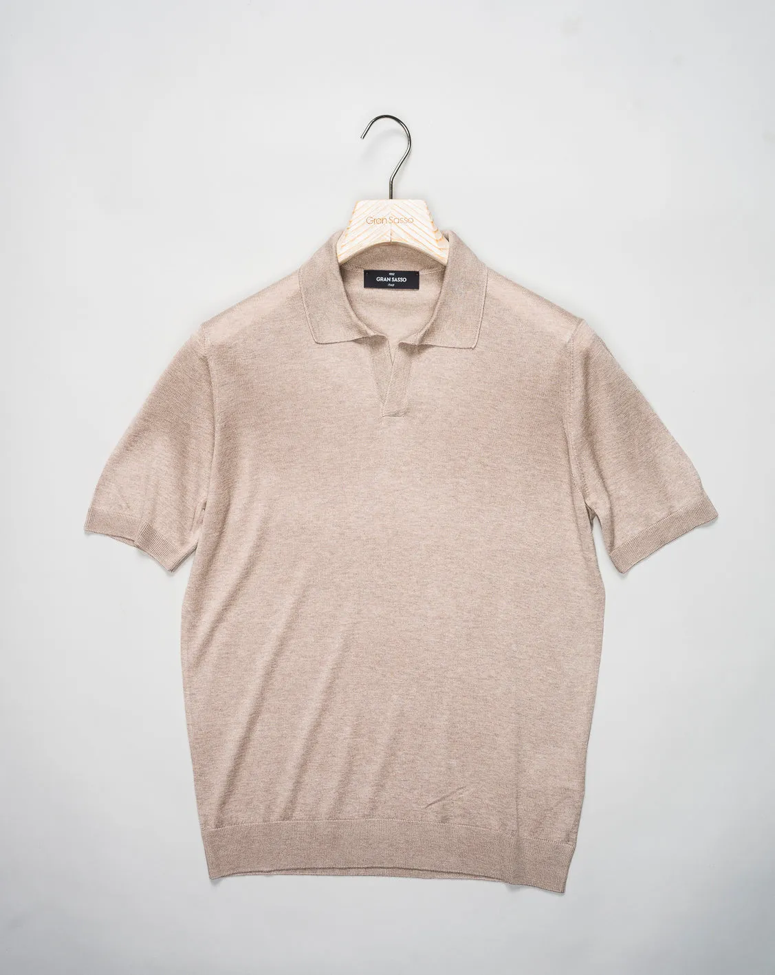 Gran Sasso Capri Collar Silk Knit / Beige