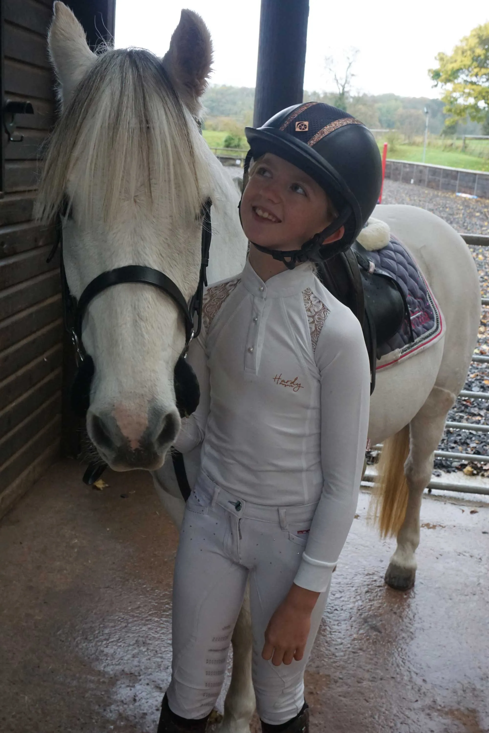 Hardy Equestrian Children's White Lace Show Shirt
