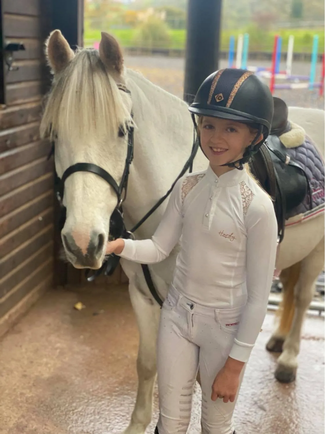 Hardy Equestrian Children's White Lace Show Shirt