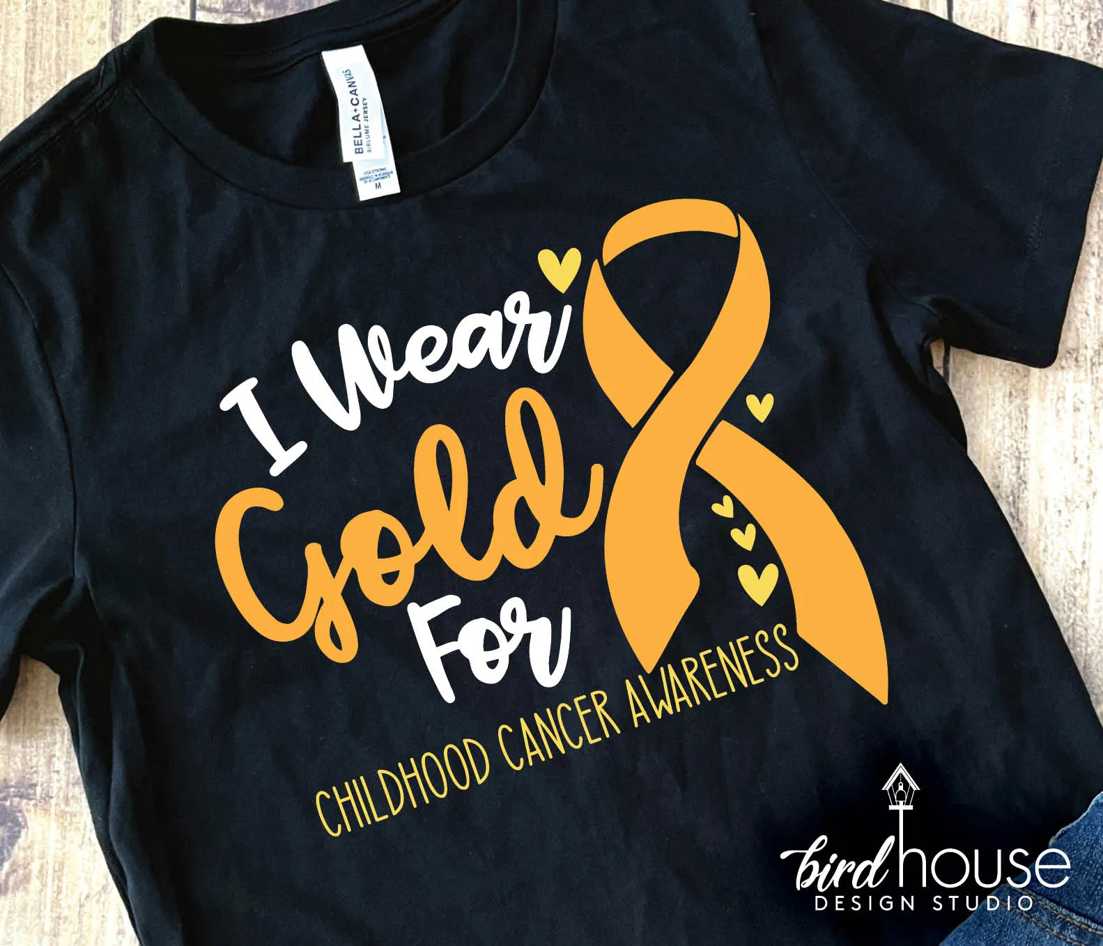 I wear Gold for Childhood Cancer Awareness Shirt