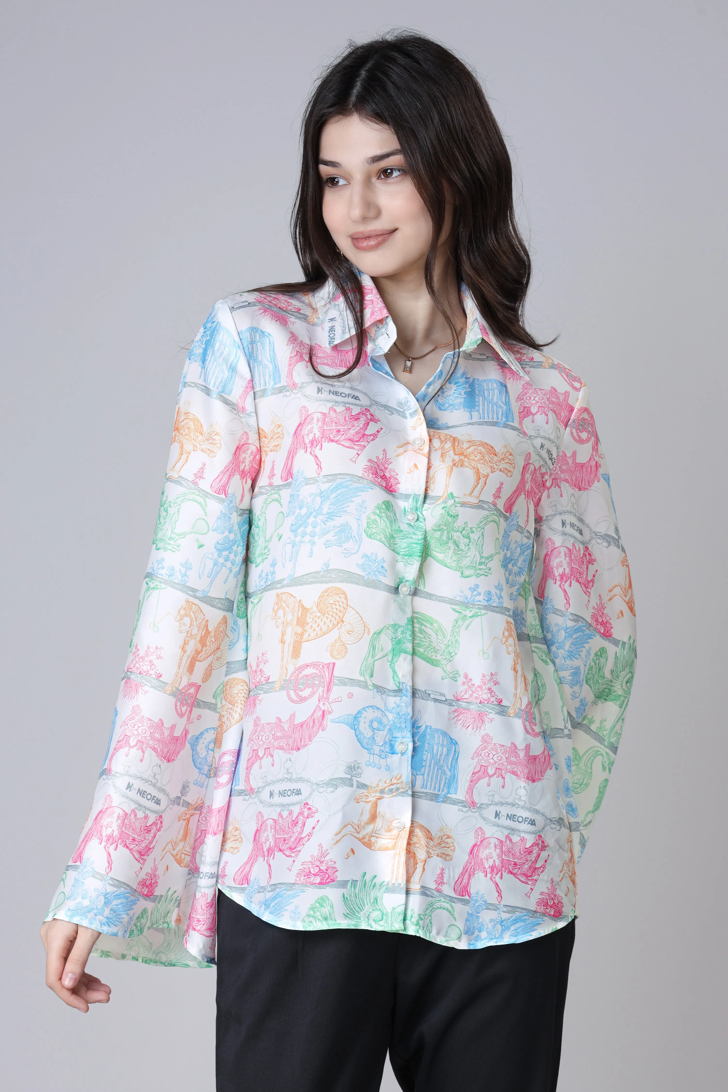 Iconic Women's Bell Sleeve Comfort Fit Shirt