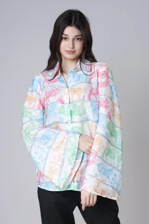 Iconic Women's Bell Sleeve Comfort Fit Shirt